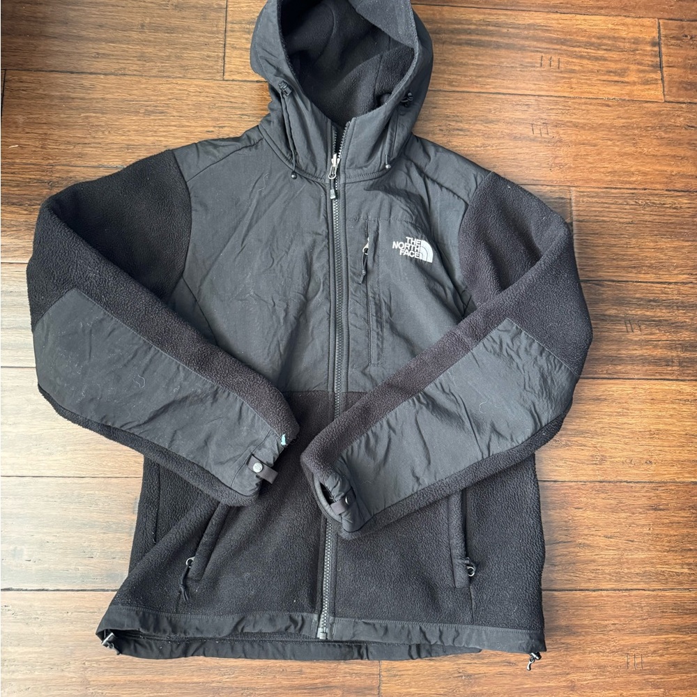 The North Face Womens Denali Hooded Black Jacket sz M
